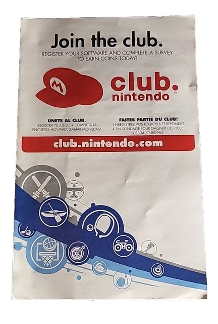 Wii Sports Long-Box Nintendo Club INSERT ONLY Authentic