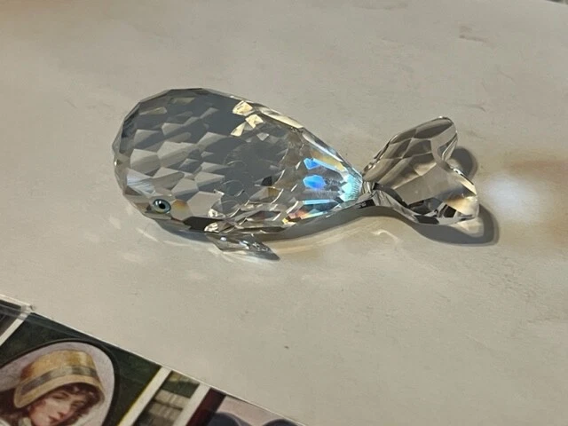 Swarovski Kristallfigur anthropomorph Österreich Vintage Buckelwal Moby Dick 3
