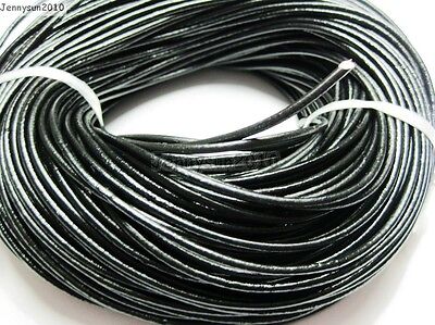 Genuine Leather Cord Thread For Diy Bracelet Necklace Jewelry Making 10M 100M