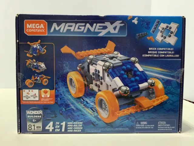 NEW.  Magnext 4 in 1 Mag-Racers Construction Set