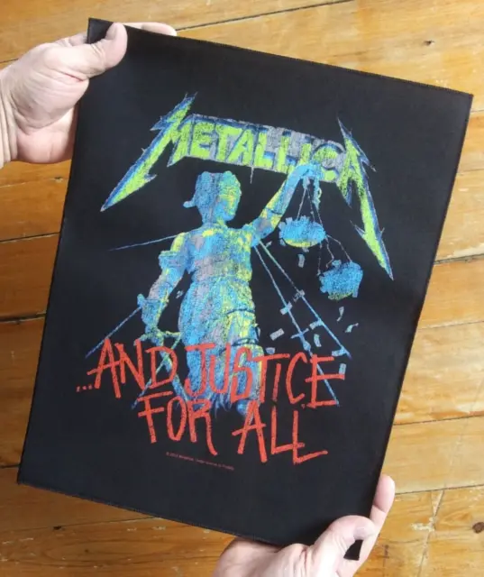 Large Metallica ...And Justice For ALL  Woven Sew On Battle Jacket Back Patch