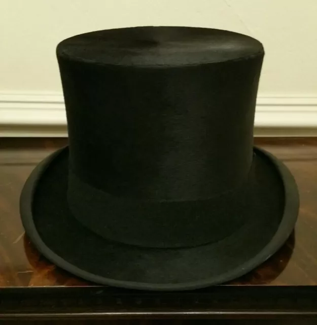 Splendid Lincoln Bennett Vintage Silk Black Top Hat Size 59cm UK 7 1/4 US 7 3/8