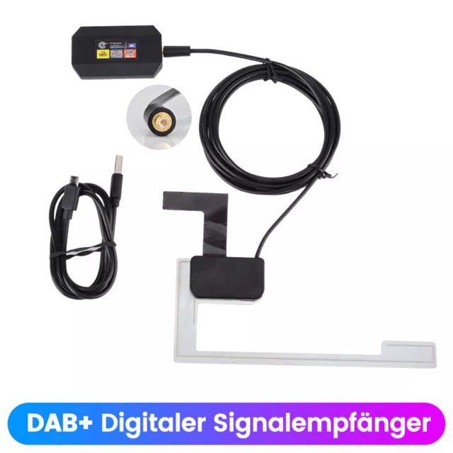 Auto USB Android DAB+ Autoradio Adapter Digital Tuner Audio Empfänger Antenne DE