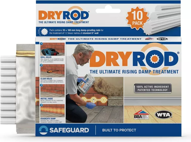 Dryrod Damp Proofing Rods -  Rising Damp Course Treatment - BBA Approved