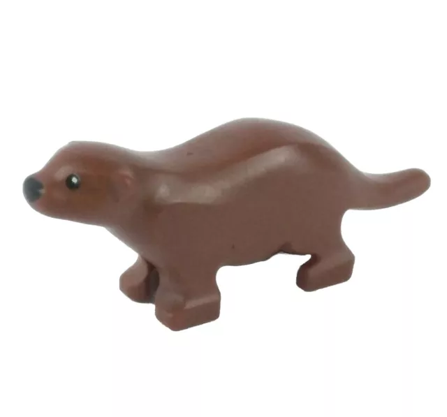 LEGO® Animals Parts Reddish Brown Otter with Black Eyes and Nose Pattern 67631pb