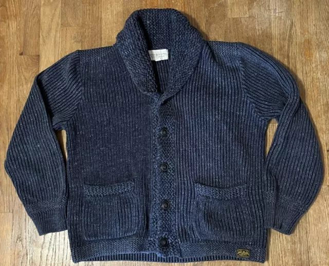 Denim & Supply Ralph Lauren - Indigo Blue Shawl Cardigan Sweater - M