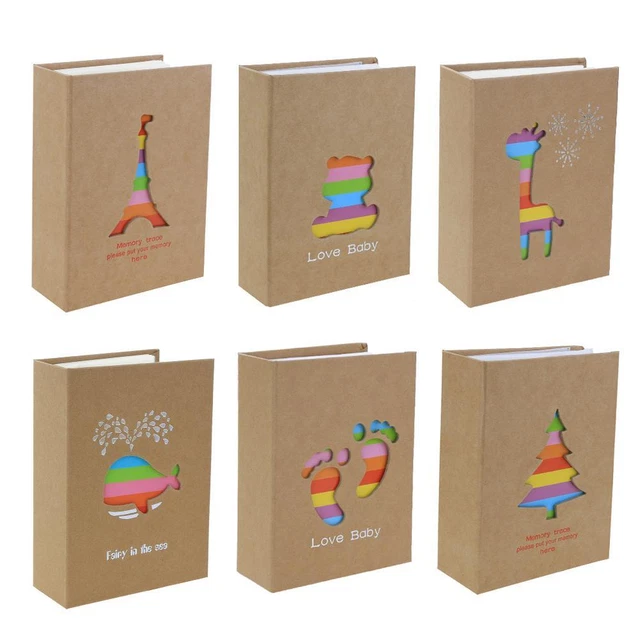 Álbum de fotos de bolsillo de 6 pulgadas 100 páginas tipo hoja intermedia marco de almacenamiento de imágenes HY#U