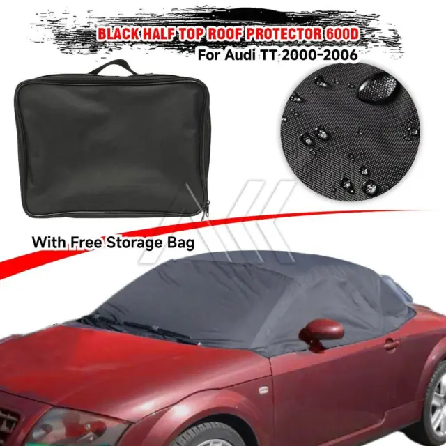 For Audi Tt Coupe Soft Top Roof Hood Half Cover 2000-2006 - Black - 600D Oxford