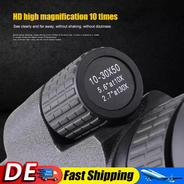 10-30X50 Zoom Monocular Waterproof HD Optic Scope Pocket Telescope (A) Hot