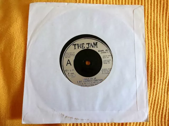 The Jam Live! EP - Move On Up Polydor SNAPL 45 Vinyl 7" Single (Live at Wembley)