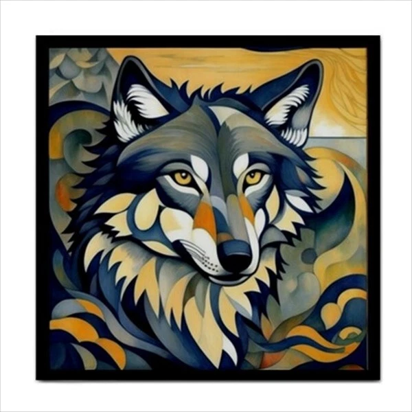 Wolf Ceramic Tile Decorative Backsplash Wall Art Nouveau