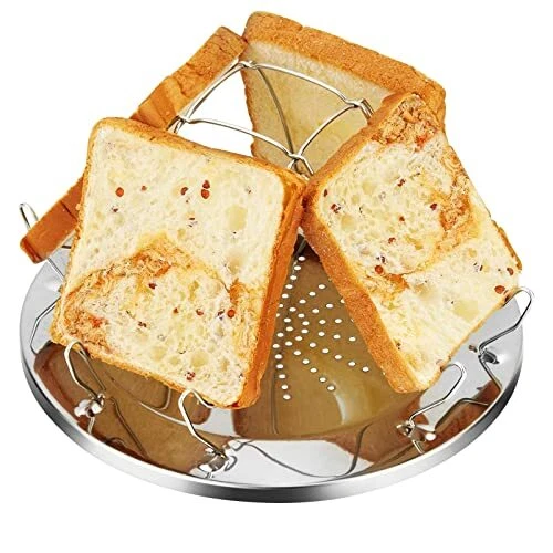 Laughhe Tranches Support de Toast Pliable Portable Grille-Pain de Camping en ...