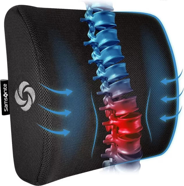 Lower Back Lumbar Support Pillow Cushion Memory Foam Car Seat Pain Relief Chair