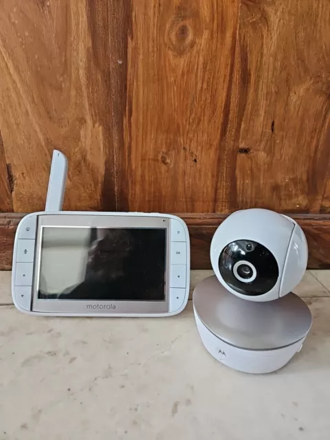 Motorola Mbp49 Video Baby Monitor With Parent Curved LCD Remote Pan Tilt Zoom