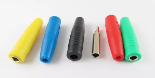 100x Copper Silicone Insulated 4mm Banana Female Jack Socket Connector 5 Colors