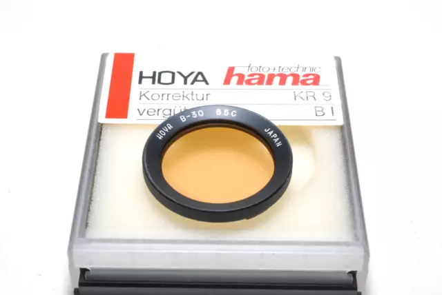 Hoya Japan KR9 (85C) Rot Korrekturfilter für Rolleiflex Bajonett I (neuwertig)