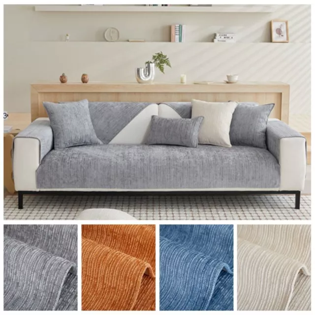 Solid Color Chenille Sofa Cover Non-Slip Cloth Cover Sofa Pad  Four Seasons