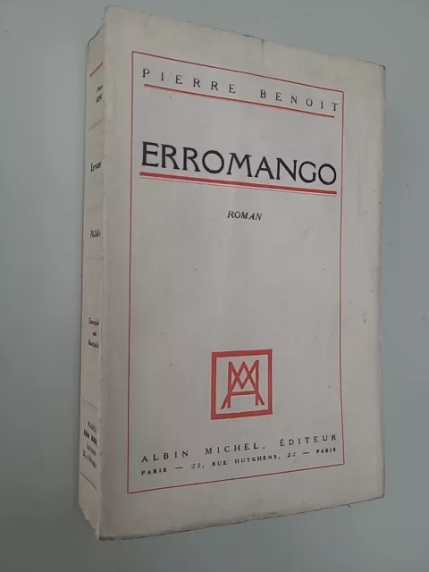 Pierre Benoît ERROMANGO / EO /GRAND PAPIER / Albin Michel 1929 HOLLANDE