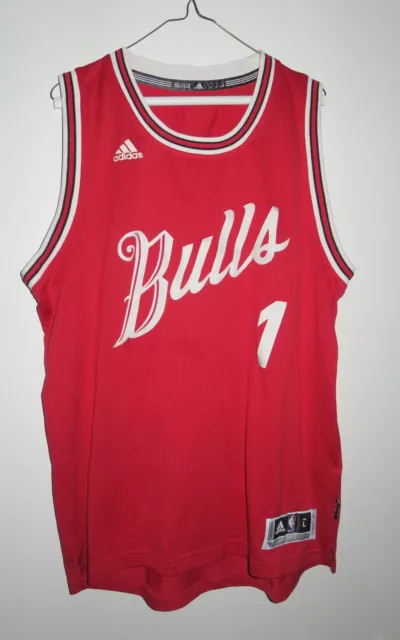 Red Chicago Bulls Derrick Rose 2012 Christmas Day Jersey XL +2 Swingman