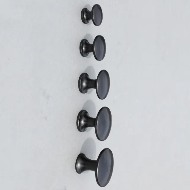 CAST IRON BLACK CABINET KNOBS DOOR HANDLES KITCHEN CUPBOARD DRAWER 20mm - 40mm