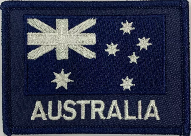 Navy Blue Australia National Flag Patch hook & loop backing. FREE POST✔📩