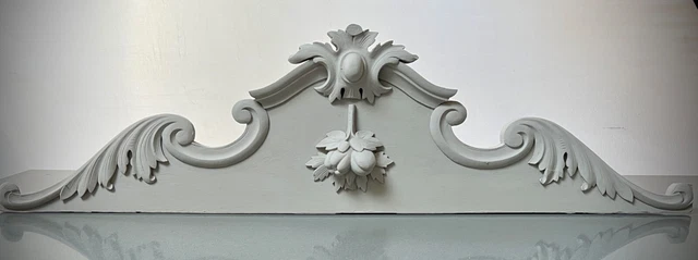 Antique French Armoire Top Pelmet. Fronton D'armoire. Chalk Paint Decoration.