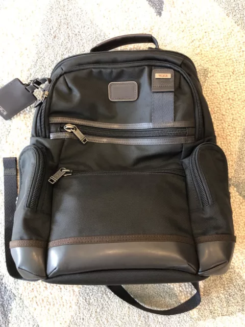 Tumi Mens Black Alpha Bravo Backpack Ballistic Nylon Knox Travel Laptop Bag