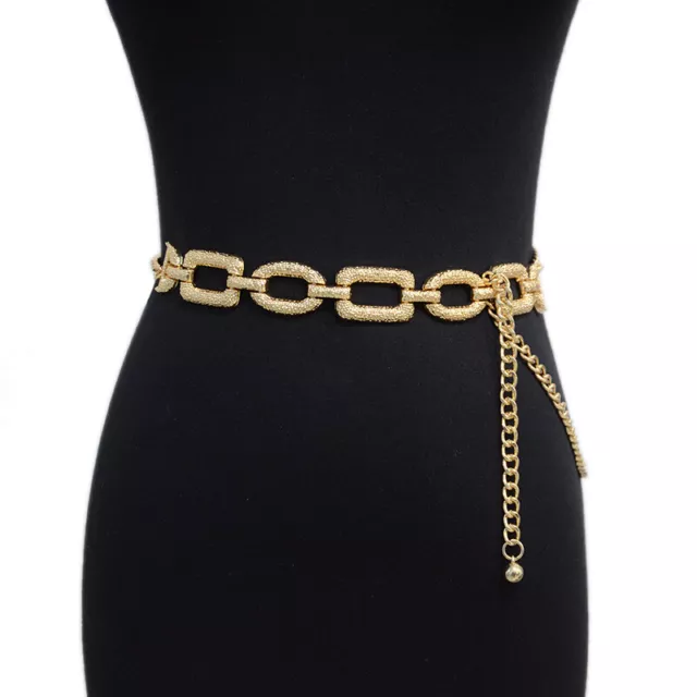 Women Metal Chain Retro Belt High Waist Hip Charms Waistband Body Chain Fashion