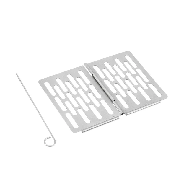 1-teiliger Holzkohlegrill Edelstahl-Grillrost Mini Faltbarer Grill Grill