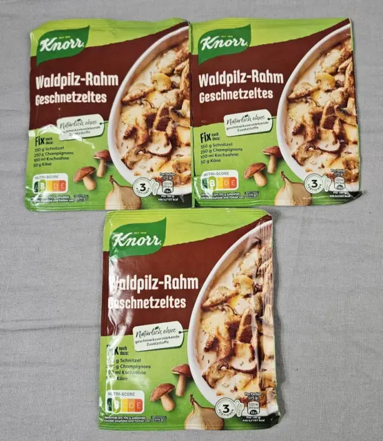 Lot 3 Knorr Waldpilz-Rahm Geschnetzelts Mix Wild Mushroom Cream Sauce Exp 5/2024