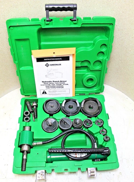 GREENLEE 7310SB Hydraulic Knockout Set  w/PLASTIC CASE (100% TESTED)