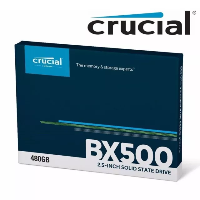 SSD 480GB Crucial BX500 Internal Solid State Drive Laptop 2.5" SATA III 540MB/s