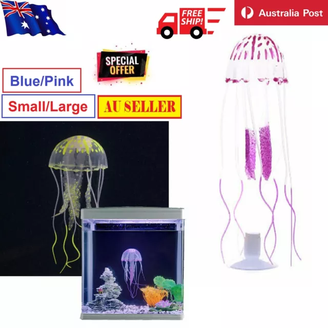 Artificial Jellyfish Ornament Glowing Fish Tank Aquarium Effect Home Decoration