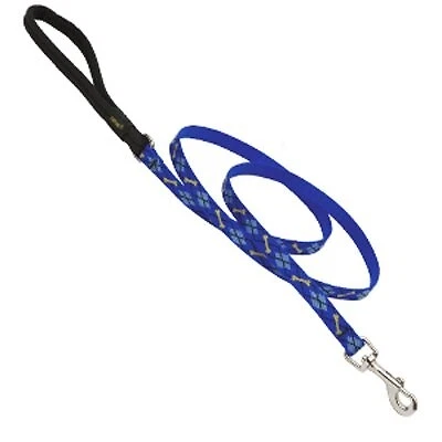 Dog Leash, Dapper Dog Pattern, 1/2-In. x 6-In. -41839