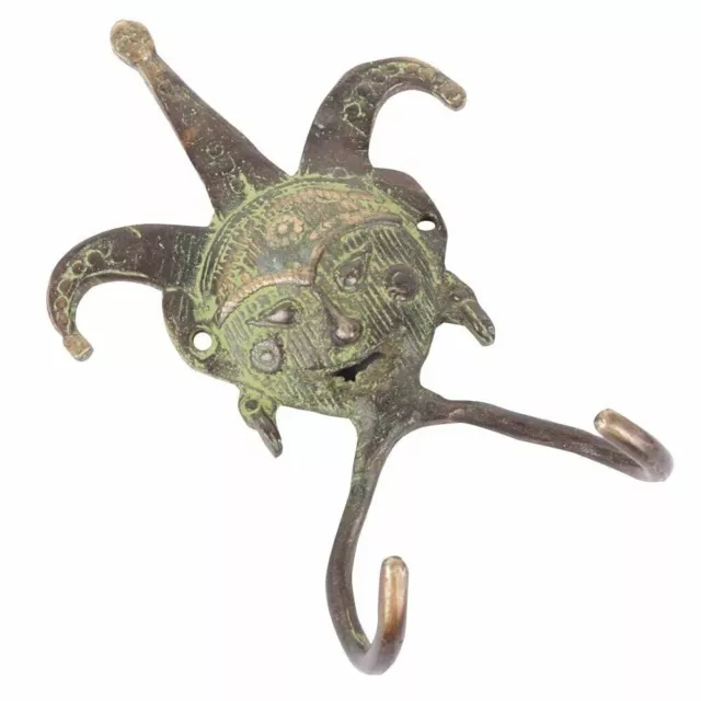 New Coat Hanger Multicolor Antique Coat Rack Brass Wall Hooks Lady Face Hat Rack