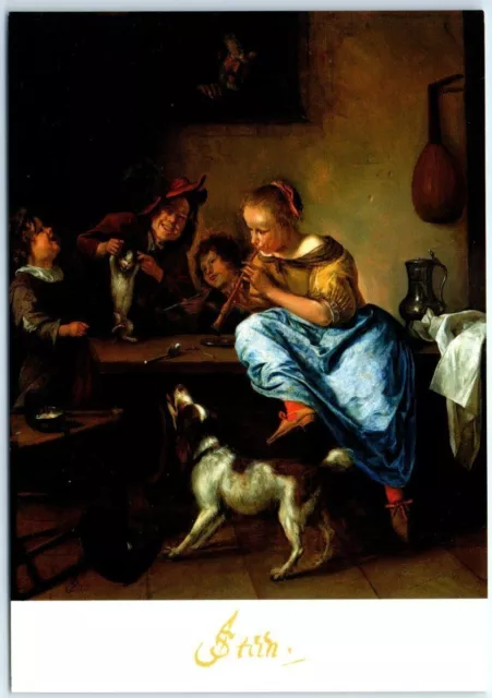Postcard - The dancing lesson By Jan Steen - Rijksmuseum Amsterdam, Netherlands