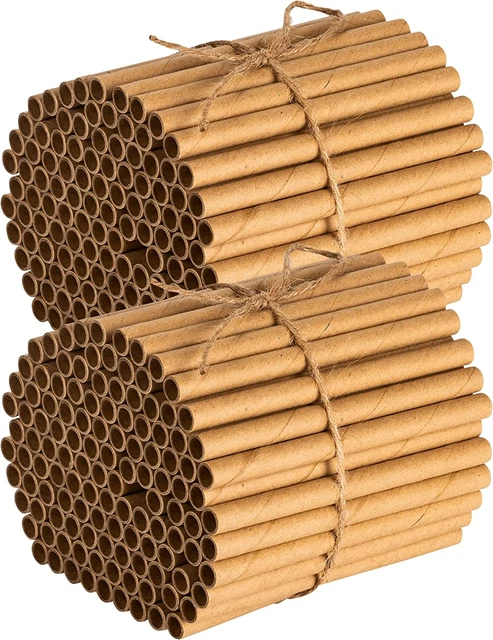 220 Cardboard Mason Bee Tubes for Outdoor Beekeepers, Nesting Tube Refill Insert