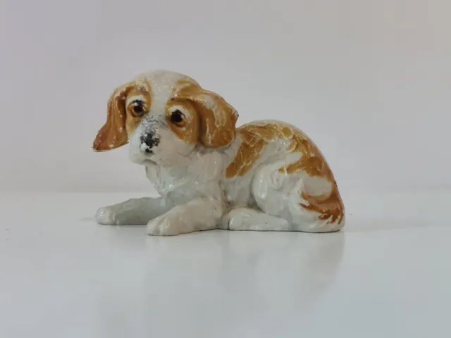 Vintage Plastic Puppy Dog Figure St. Bernard Cocker Spaniel