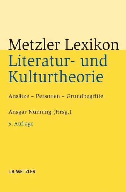 Ansgar Nünning | Metzler Lexikon Literatur- und Kulturtheorie | Buch | Deutsch
