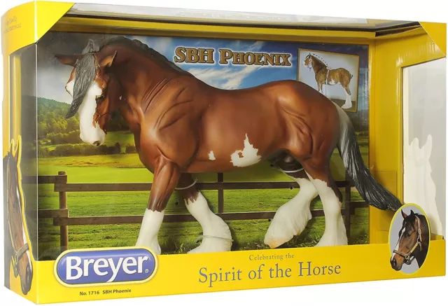 Breyer Clydesdale Sbh Phoenix Pinto Draft Model Horse Traditional Retired  #1716