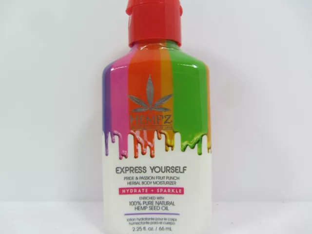 HEMPZ EXPRESS LOVE PRIDE & PASSION FRUIT PUNCH HERBAL BODY MOISTURIZER 2.25 oz