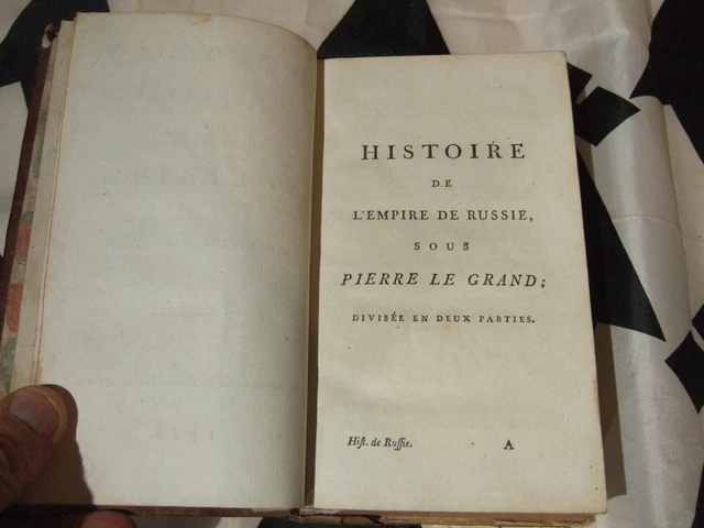 LOT LIVRES ANCIENS, 1785, 2 Volume, histoire de la Russie, complet EUR