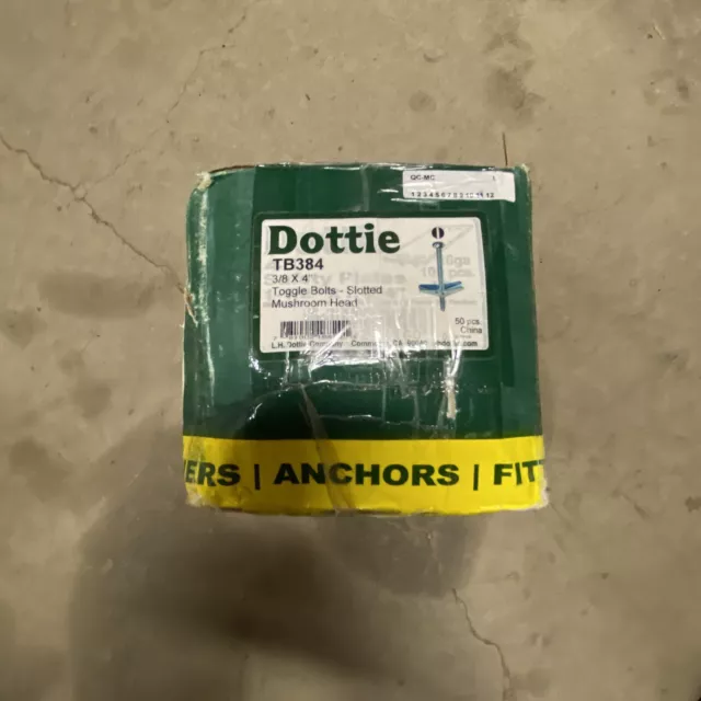 Dottie 3/8" X 4 " Toggle Bolts  Box Of 50