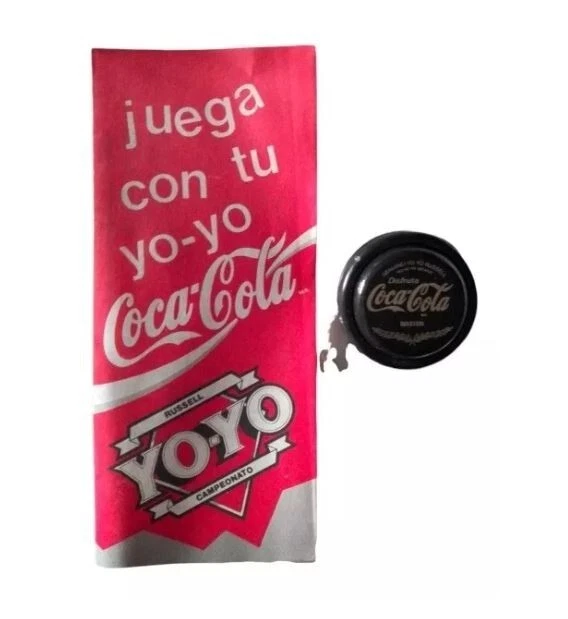 yo yo coca cola russell antiguo con su folleto