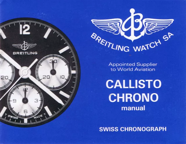 Breitling Callisto Chrono Manuale Istruzioni I155