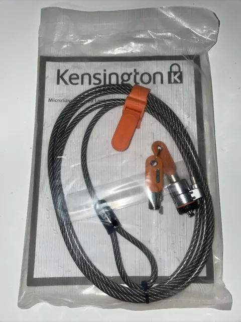 Cable de seguridad para computadora portátil con llave Kensington MicroSaver NUEVO.