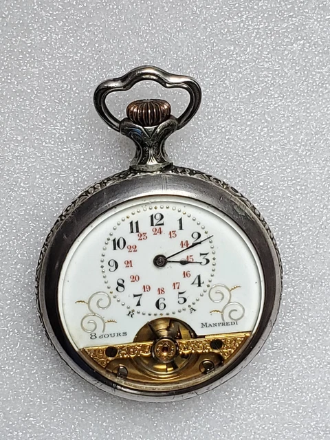 Ancienne Montre De Poche En Acier - État Non Fonctionnel - Pièce De Collection Vintage