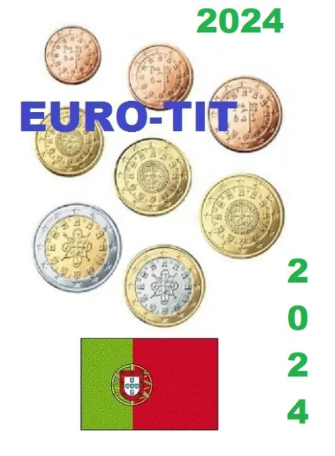 PORTUGAL   2024    SERIE  DES  8   PIECES   NEUVES     NOUVEAU   2024   prévente