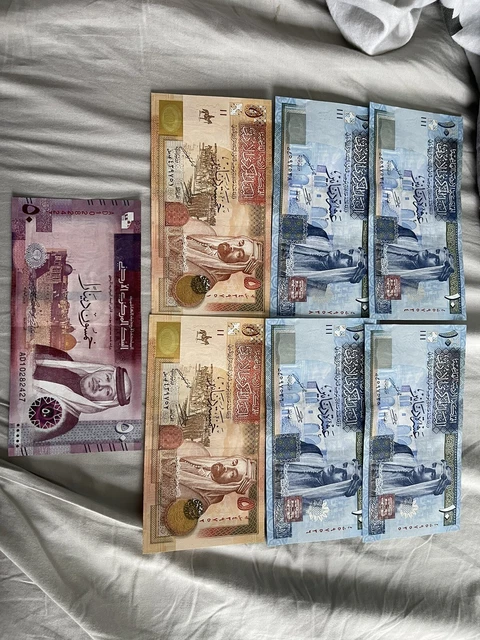 Jordan Unc Bundle 5, 10 New 50 Series All Unc 100 dinars 2019 2022 Series