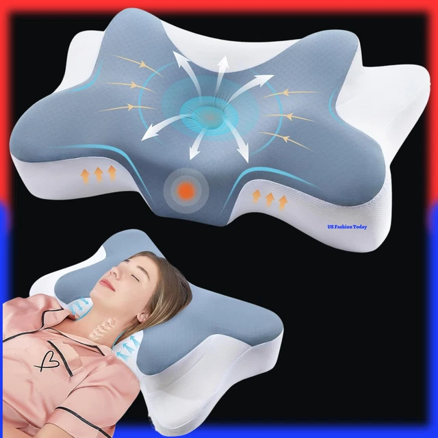Neck Pillow Cervical Memory Foam Contour Support Orthopedic Ergonomic Relief